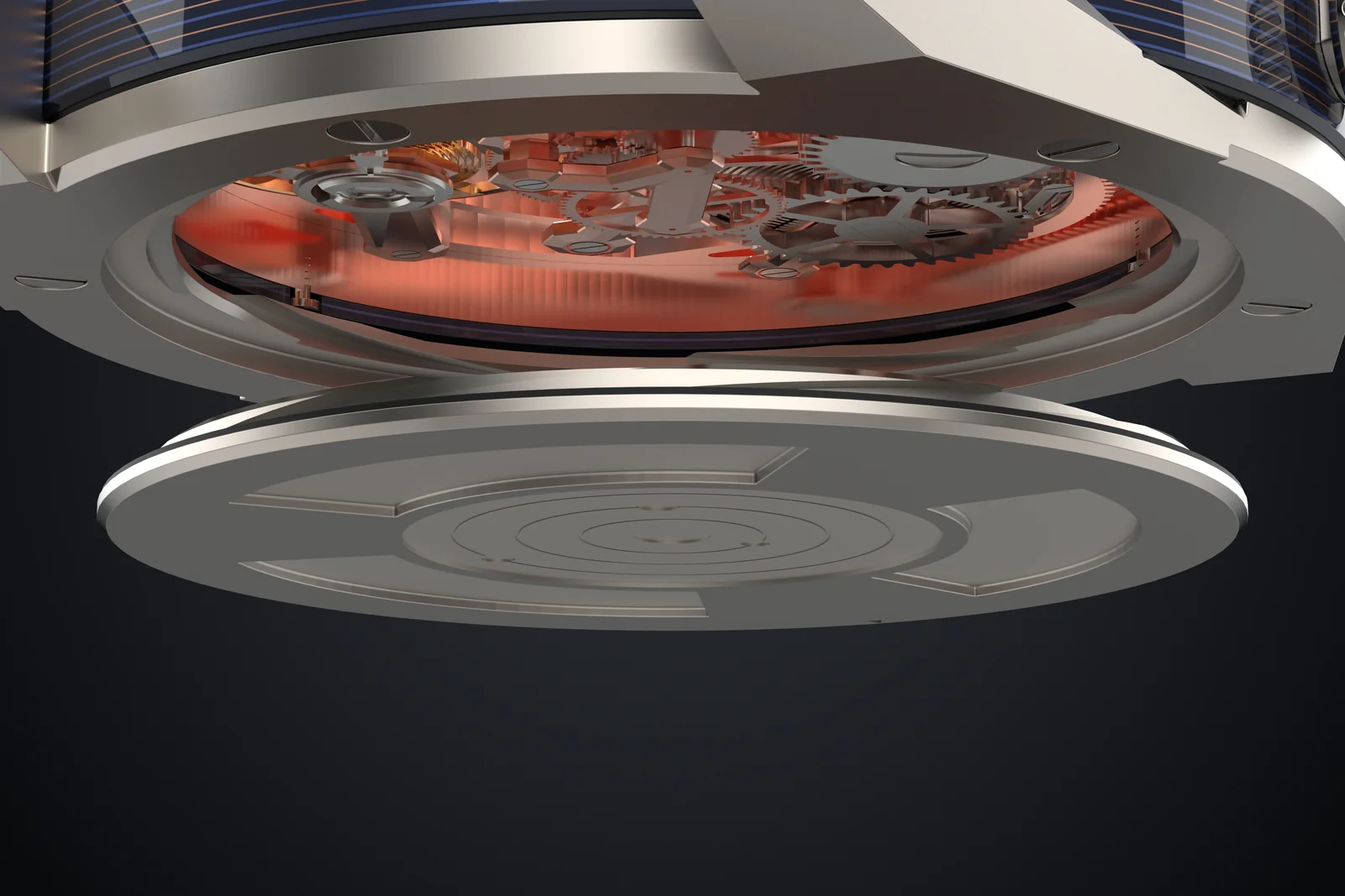 Helical involute case-back dock